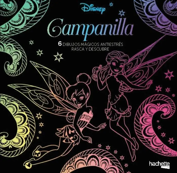 Campanilla. 6 Dibujos Mágicos Antiestres. Rasca y Descubre