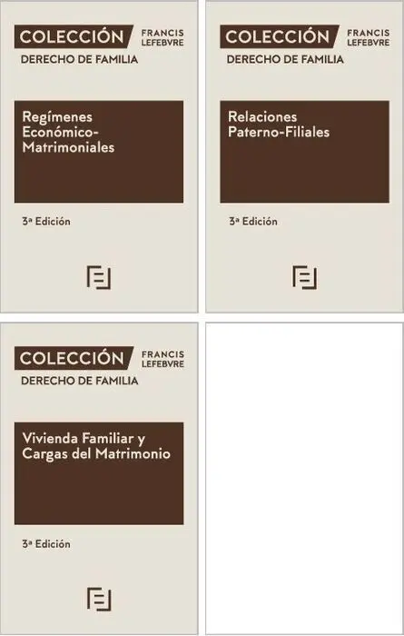 019 3Vols Derecho de Familia: Vivienda Familiar y Cargas del Matrimonio/ Relaciones Paterno-Filiales/ Regimenes Economico-Matrimoniales