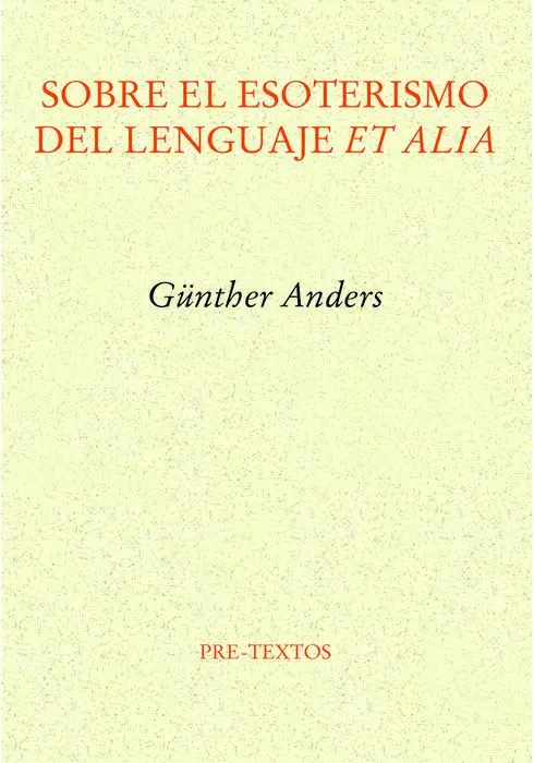 Sobre el Esoterismo del Lenguaje Et Alia