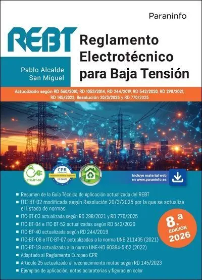 026 Rebt Reglamento Electrotecnico para Baja Tension 8. ª Edicion 2026