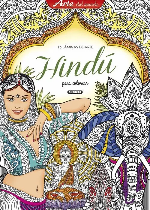 Hindu para Colorear. 16 Laminas de Arte Ref 916-02