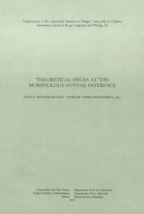 Theoretical Issues At The Morphology-Syntax Interface