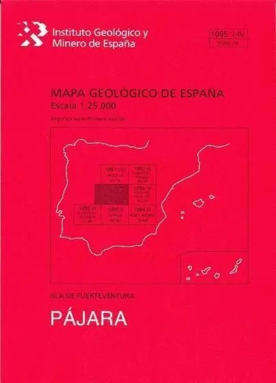 Pajara. fuerteventura. mapa Geologico España 1095 I-Iv. 91/92-79