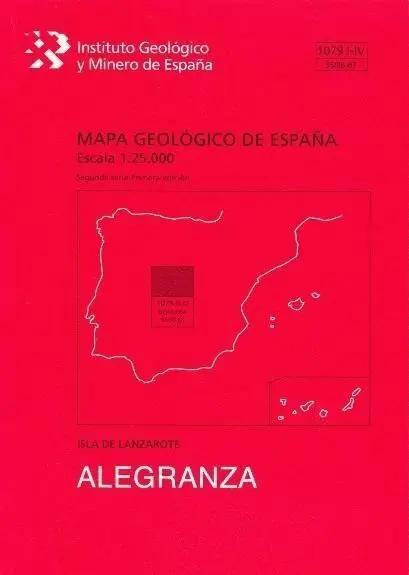 Islote Alegranza. lanzarote. 1079-I-Iv/95/96-67 Mapa Geologico España