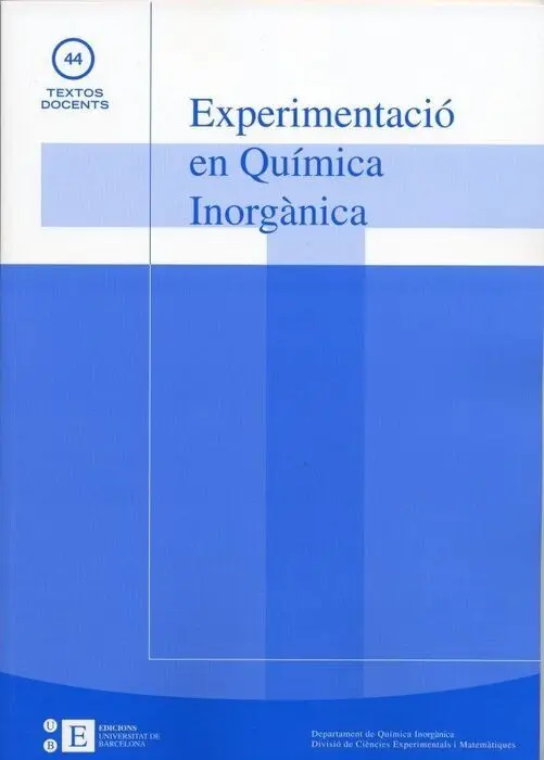 Experimentaciã?³ Avanã?§Ada en Quã?Âmica Inorgã? Nica