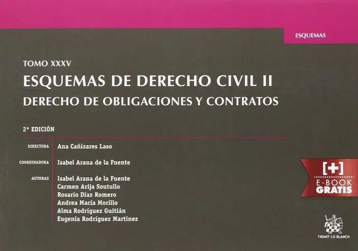 T35 Esquemas de Derecho Civil Ii: Derecho de Obligaciones y Contratos (Xxxv)