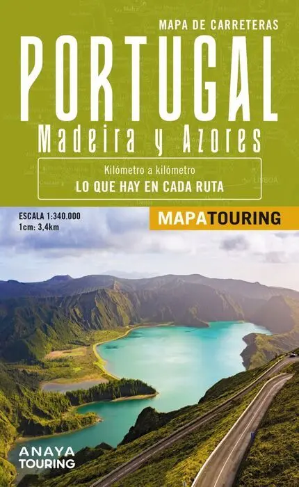 024 Portugal, Madeira y Azores Mapa de Carreteras