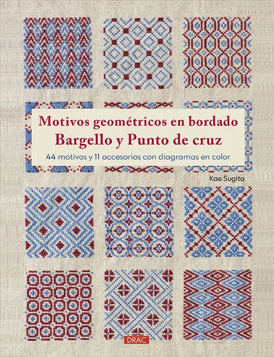 Motivos Geométricos en Bordado Bargello y Punto de Cruz