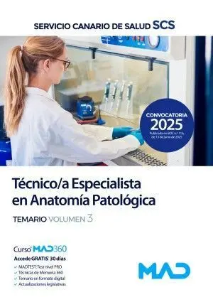 025 T3 Tecnico/A Especialista en Anatomia Patologica